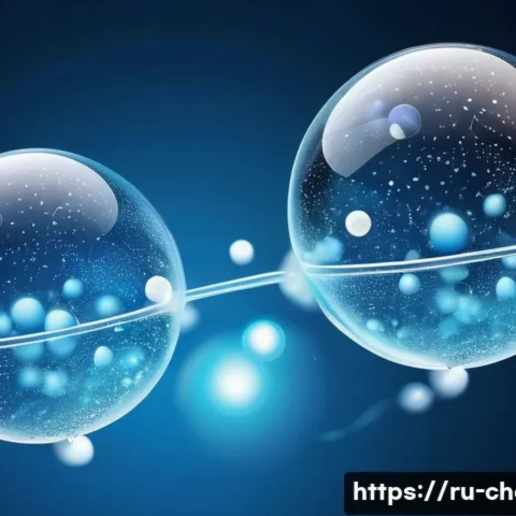 화학 결합의 이론 - A detailed scientific illustration of a water molecule (H₂O) showing polar covalent bonds with elect...