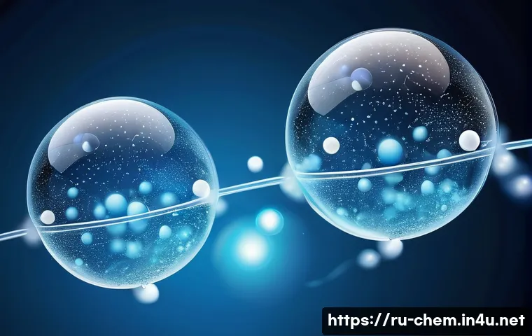 화학 결합의 이론 - A detailed scientific illustration of a water molecule (H₂O) showing polar covalent bonds with elect...