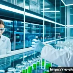 Home 22 화학의 발전 방향 - A high-tech laboratory scene in a modern Russian research institute focused on nanotechnology in che...